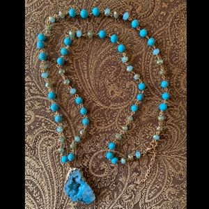 Blue Turquoise Stone Necklace